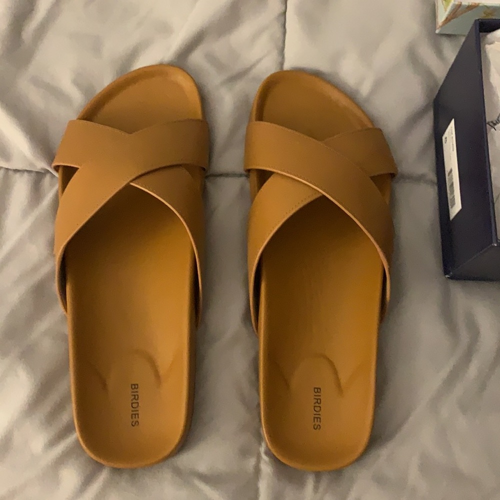 NWT Birdies Robin Leather Sandals - Size 8 - Camel